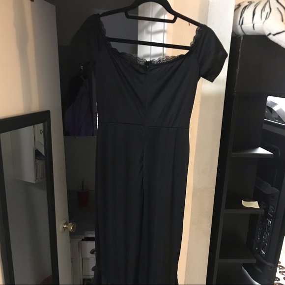 made2envy Lace Trim Off Shoulder Mermaid Maxi Part - Picture 5 of 8